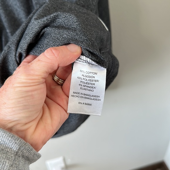 Lee Men's Long Sleeve Crewneck Tee Gray Stretchy Casual Premium Select XL - Picture 8 of 9